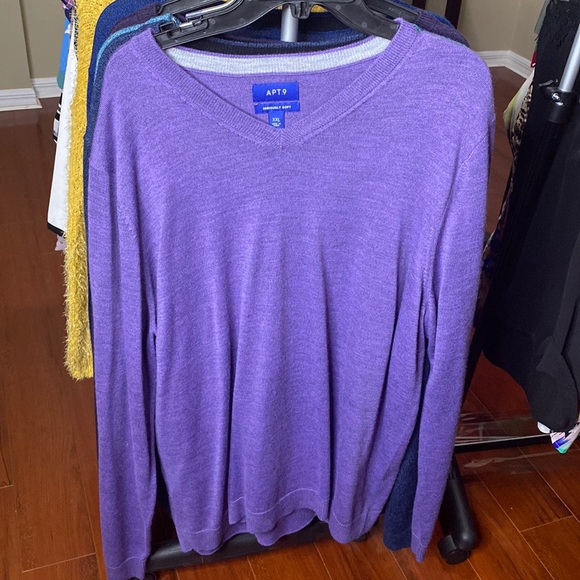 Slim Fit Men Sweater Light Purple - Picture 1 of 3